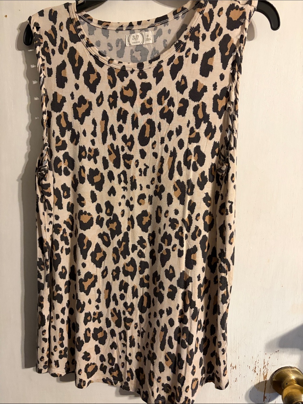 Maurices Beige and Brown Leopard Print Tank Top
